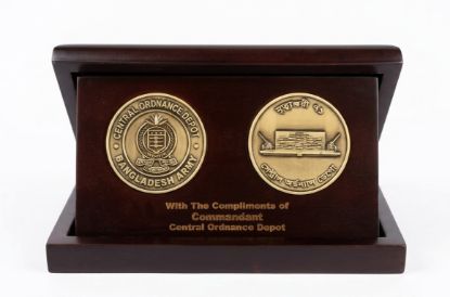 Picture of Wooden Double Coin Crest Box