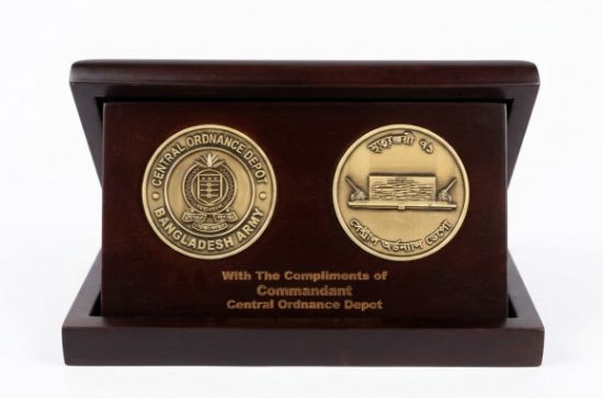 Picture of Wooden Double Coin Crest Box