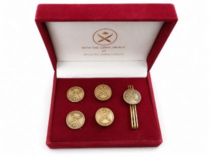Picture of Lapel Pin,Tie Clip & Cufflink Set with Decorative Velvet Box