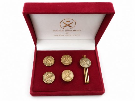 Picture of Lapel Pin,Tie Clip & Cufflink Set with Decorative Velvet Box